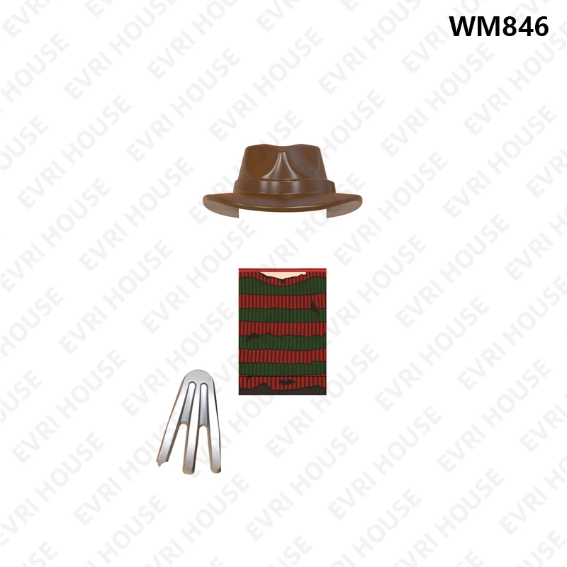 Horror Movies Mini Bricks Action Figures Assembly Building Blocks Accessory Toys For Children