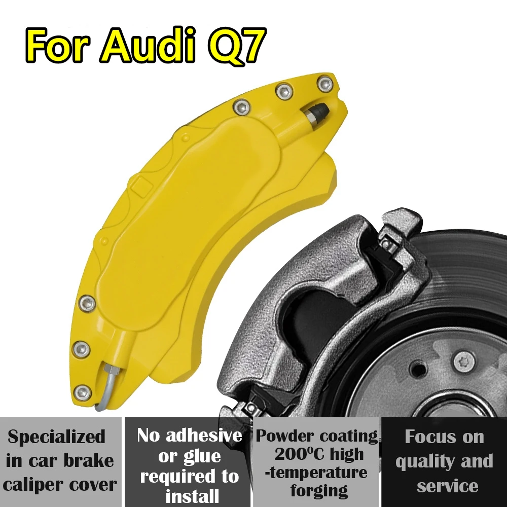 For Audi Q7 Car Brake Caliper Cover Aluminum Alloy Metal Kit Fit 45 55 e-tron 2017 2019