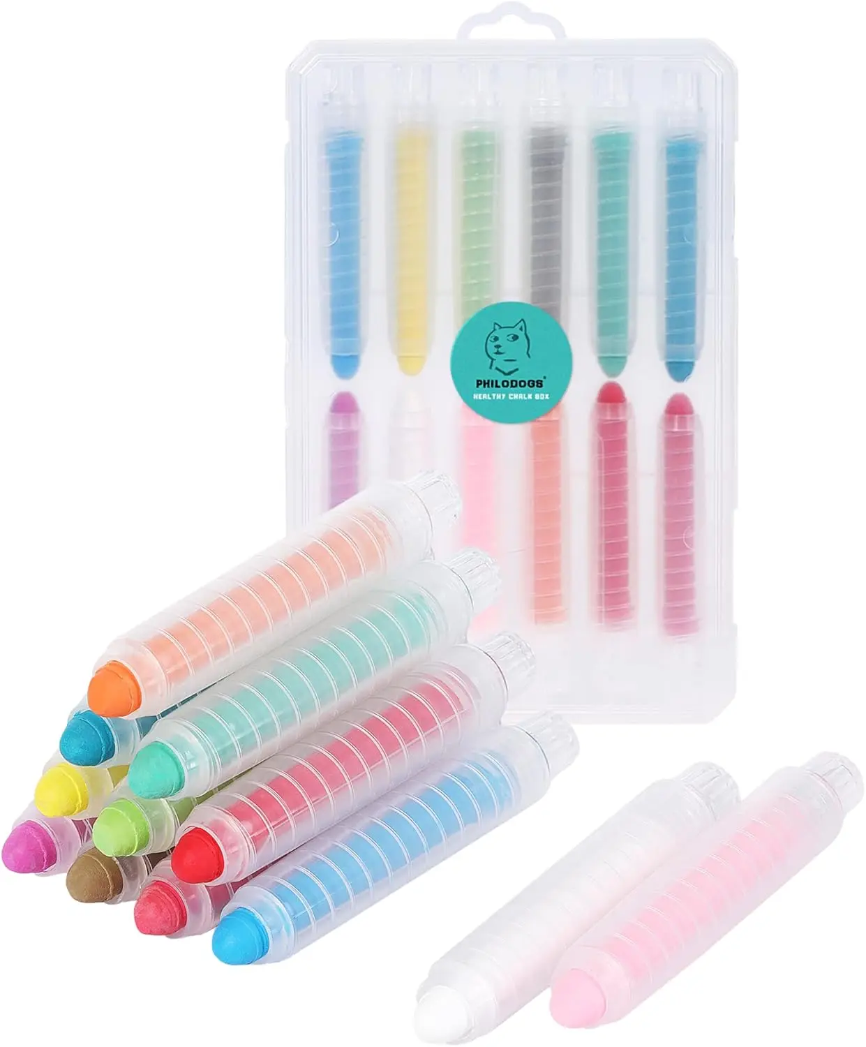 

Безпыльный цветной мел для детских рисунков на тротуаре с держателем, нетоксичный, моющийся, для игр на улице, для школьной доски (12 шт.)