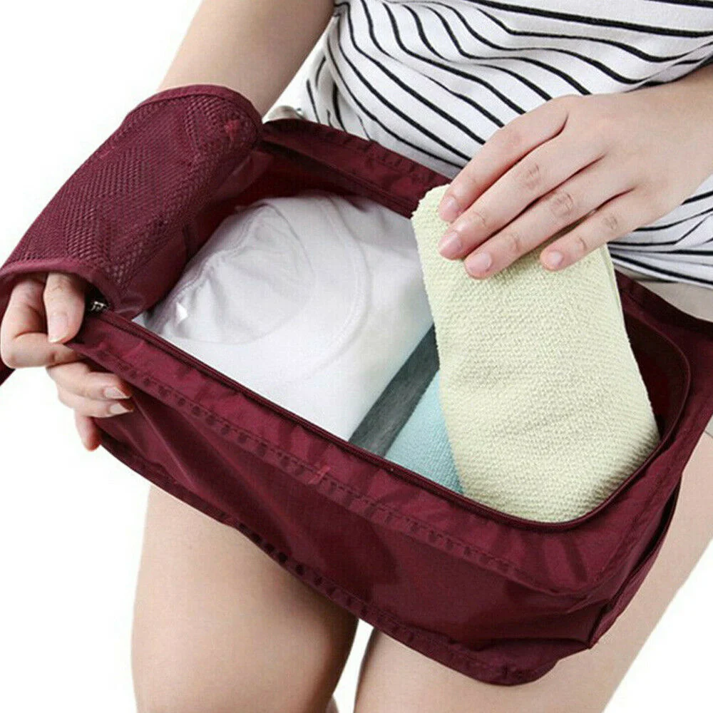 Sac à main de rangement pour chaussures, sacs de rangement pour Cisco, sac d'emballage pour chaussures, sac de maquillage, sac de cube classé pour vêtements, sacs à bagages pour chaussures en poudre