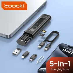 Toocki PD60W USB C To Type C Cable For iPhone 15 Pro Max 5 in 1 Cable Charging Case Set USB Adapter Cable For Samsung S23 Xiaomi