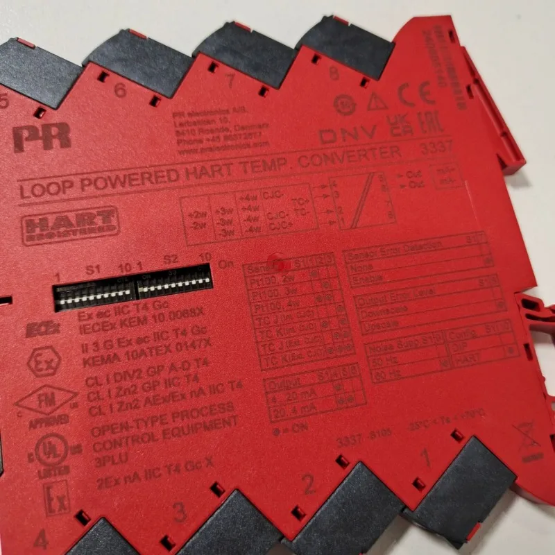 Parts for Danish PR 2-wire HART temperature transmitter 3337 with classification society certification, suitable for the marine