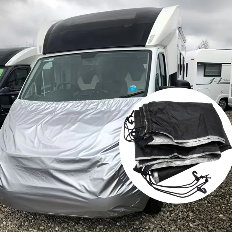 RV Front Windshield Cover Dust UV Protection For Fiat Ducato Peugeot Boxer Citroen Relay Mercedes Sprinter Ford Transit
