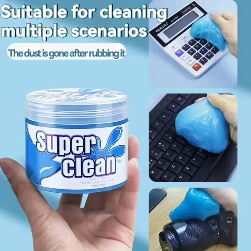 1pcs Car Wash Interior Car Cleaning Gel Slime Machine Auto Vent Magic Dust Remover Glue Computer Keyboard Dirt Cleaner Supplies
