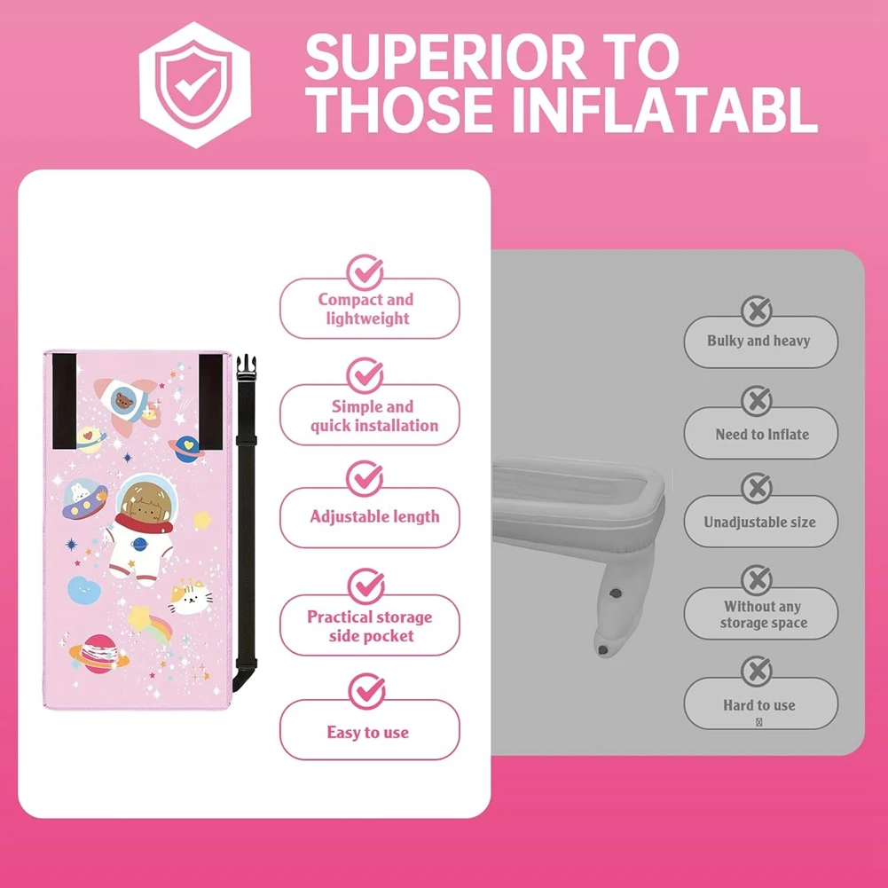 Extensor de assento de avião para crianças, cama de avião infantil PinkJAS