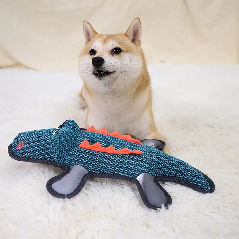 Dog Cat Fleece Toy Alligator Pet Funny Plush Toys Fit Corduroy for Small Medium Dogs Interaction Popular Squeak Chew Sound Dolls