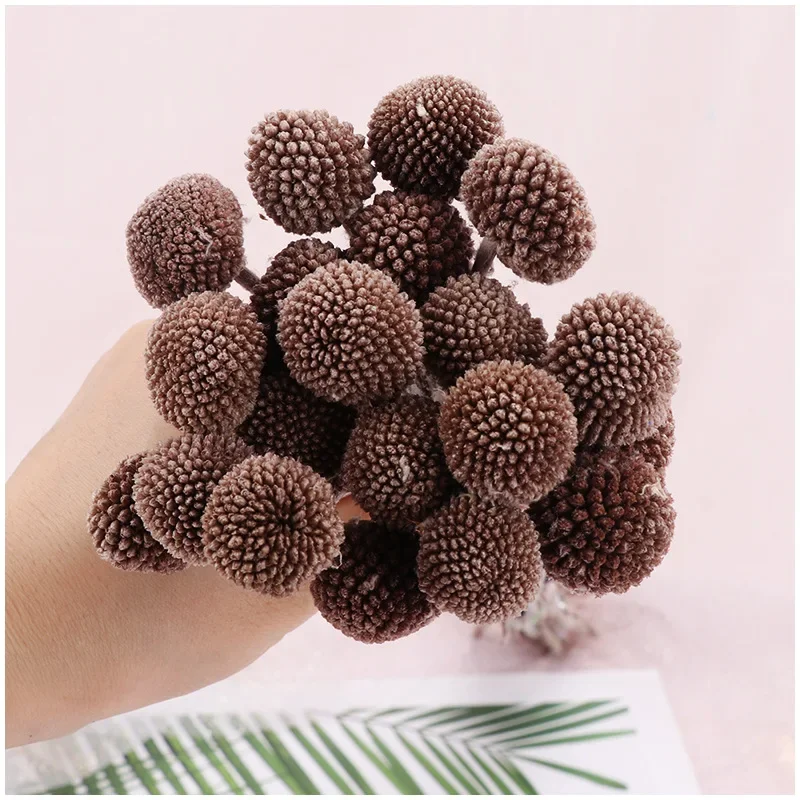 Forever Gold Orbs Ball Preserved Flowers 20pcs Natural Dried Flowers Plants Wedding Marriage Fresh Eternell Craspedia Bouquets