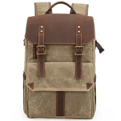 Large Capacity Retro Batik Canvas Waterproof Photography Backpack Durtable Shoulders Bags Travel Outdoor Casual Men Camera Bag
