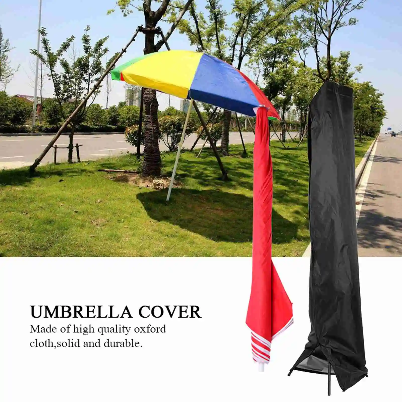 Umbrella Cover Oxford Protector Waterproof Dustproof Shield UV Wrap Outdoor Furniture Foldable Guard 205CM 265CM