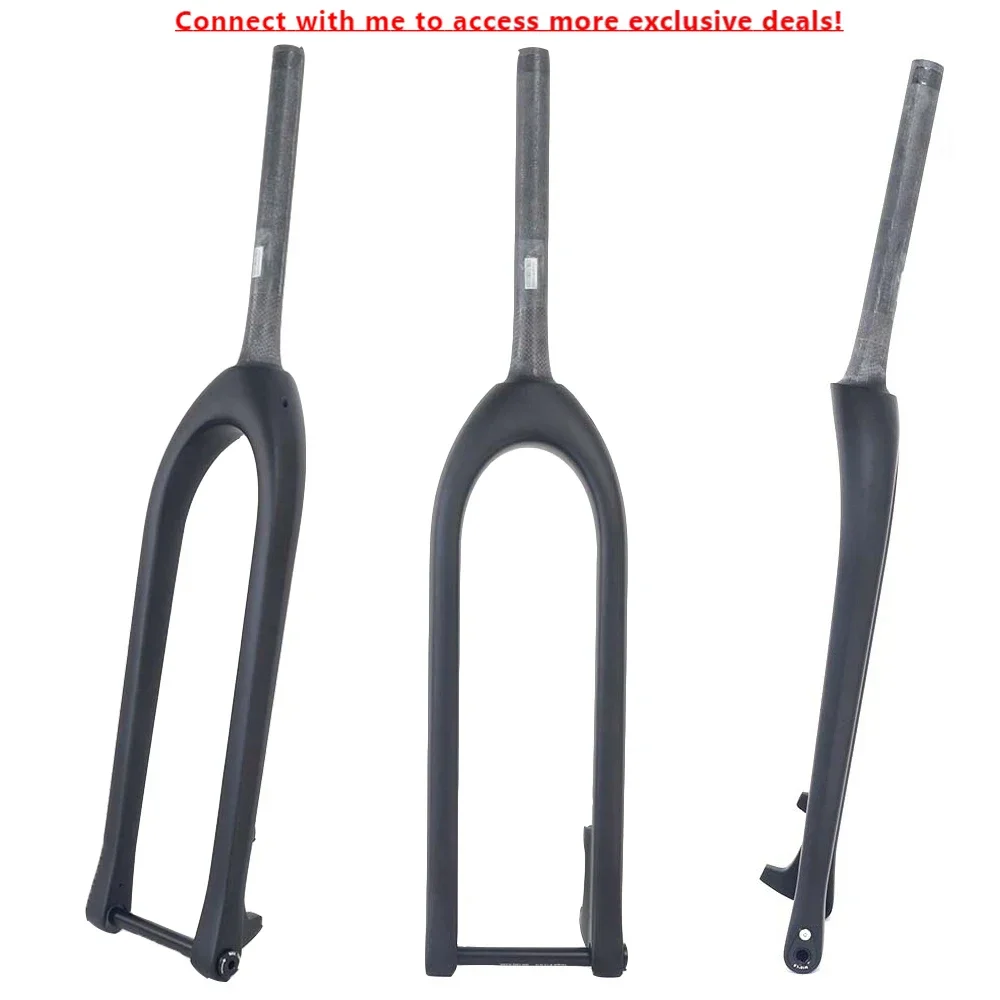 

Winowsports 29er MTB Carbon Fork 110*15MM Thru Axle 1-1/8 To 1-1/2 Headset 44MM Offset Mountain Front Fork Disc 160MM MTB Forks