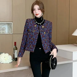 Tweed Small Fragrance Jacket Women's 2024Spring Autumn New Coat Temperament French Outcoat High-Quality Overwear Ladies Tide Top