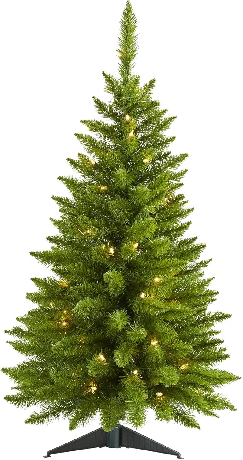 

3 фута. Искусственная рождественская елка из сосны Providence с 50 теплыми белыми огнями и 143 гибкими ветвями.