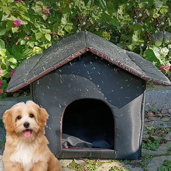 방수 야외 애완 동물 집 두꺼운 고양이 둥지 텐트 캐빈 애완 동물 침대 텐트, 고양이 개집 휴대용 여행 둥지 애완 동물 캐리어, 따뜻한 집 