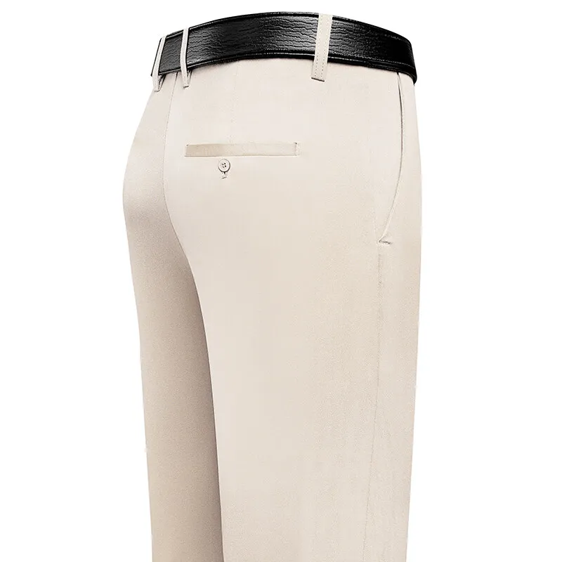Spring Summer Straight Suit Pants Men Solid Business Casual Suit Trousers Male Loose Office Full Length Dress Pants Plus Size