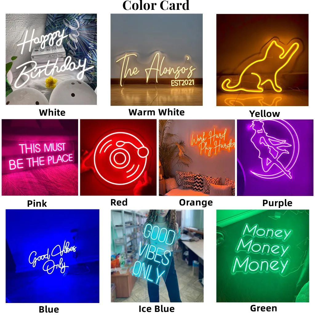 Insegna al Neon personalizzata luce LED segno luminoso Indoor Bar Studio Wall Decor Party Event Wedding Decor regalo di compleanno, Plz contattaci