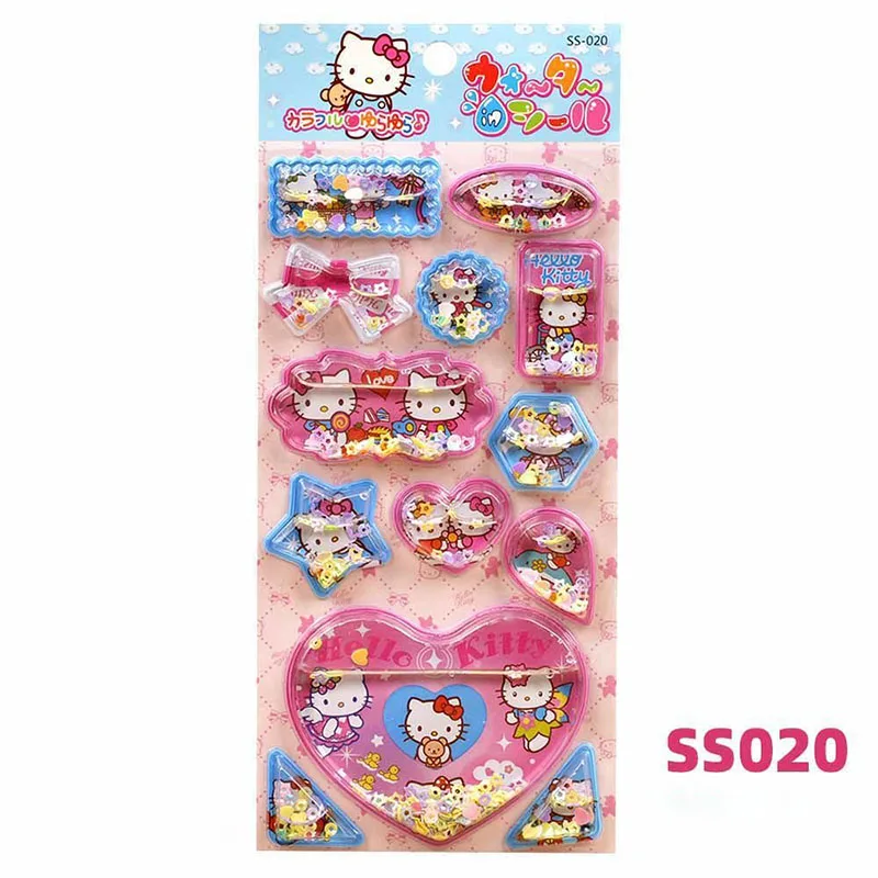 New Sanrio Three-Dimensional Stickers Hellokittys Anime Series Diy Mobile Phone Notebook Decoration Stickers Kindergarten Prizes