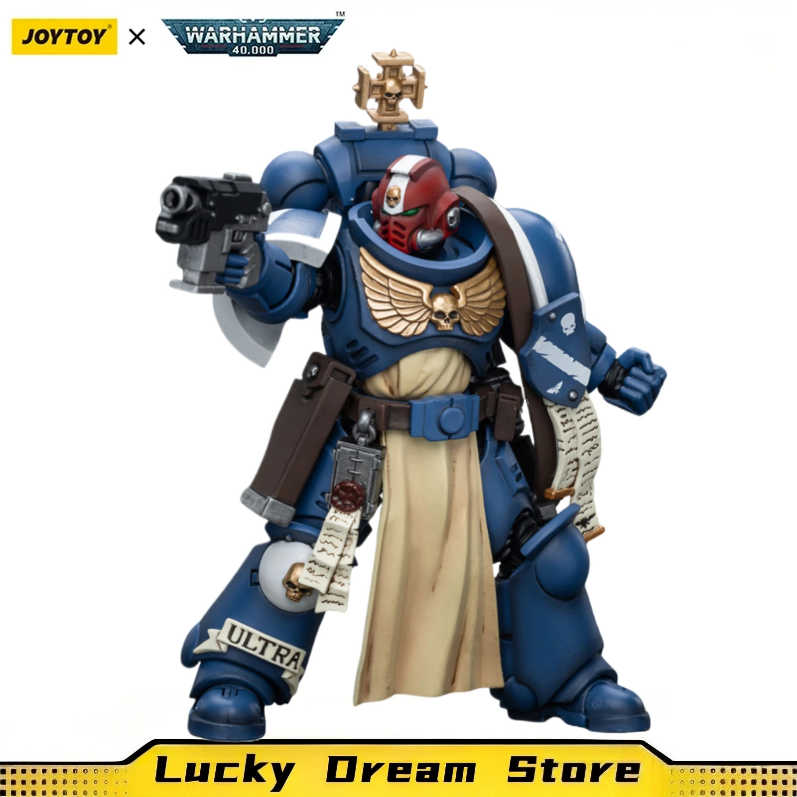【JOYTOY】 Figura de acción 1/18 Warhammer 40K Ultramarines Sternguard Modelo de sargento veterano