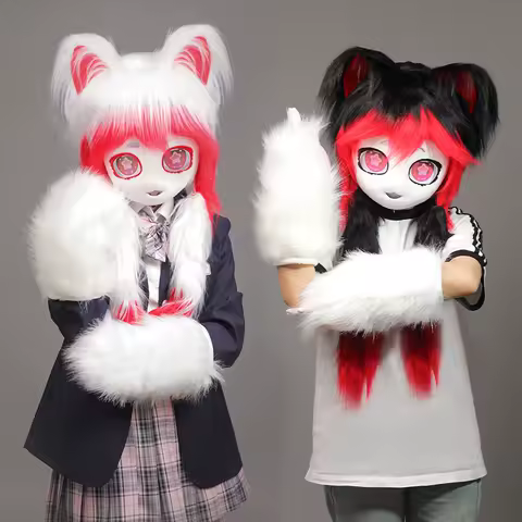 Anime Cosplay Costumes Cat Girls Mask Lolita Animal Cat Fox Masks Headwear Anime Exhibition COS Accessories Headgear