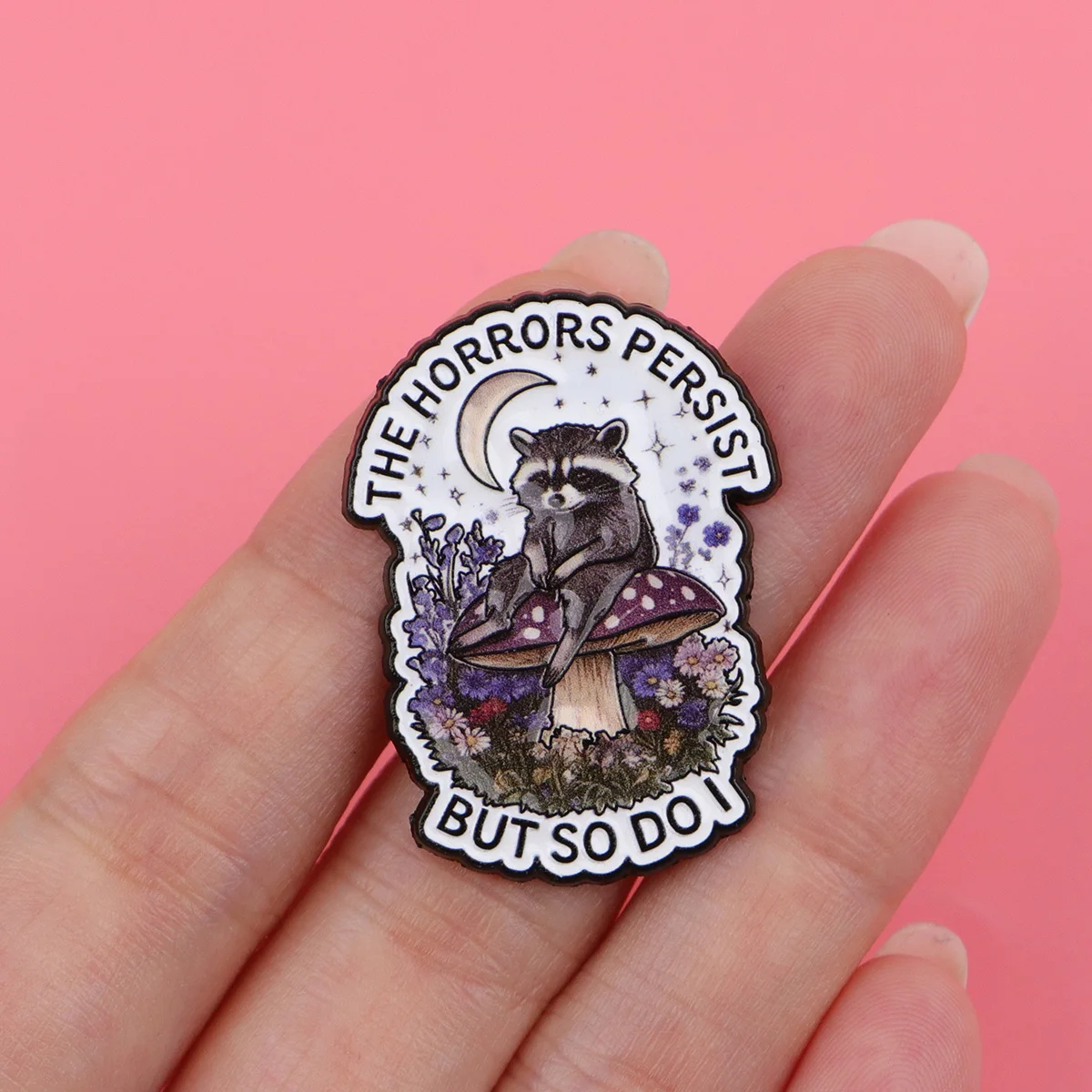 Pin esmaltado de mapache para mujer, insignias con citas de animales en mochila, broches para sombrero, alfileres de solapa, accesorios de Cosplay, juguetes, regalos