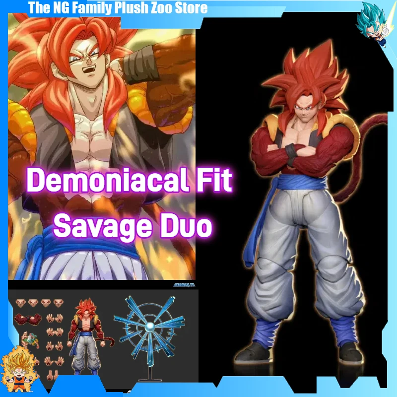 

Demoniacal Fit Dragon Ball Z Super Saiy 4 Gogeta Savage Duo Anime Action Figure Collection Statue Modle Figurine Toys Gift