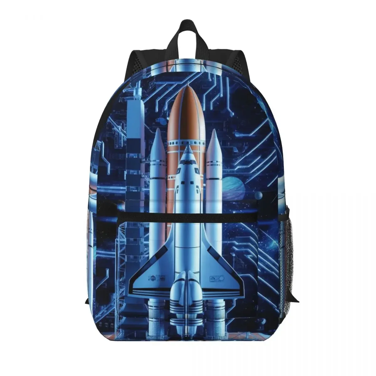 Space Shuttle Rocket Student Backpack School Bag Hiking Travel Daypack for Boys Girls Bookbag Shoulder Bags