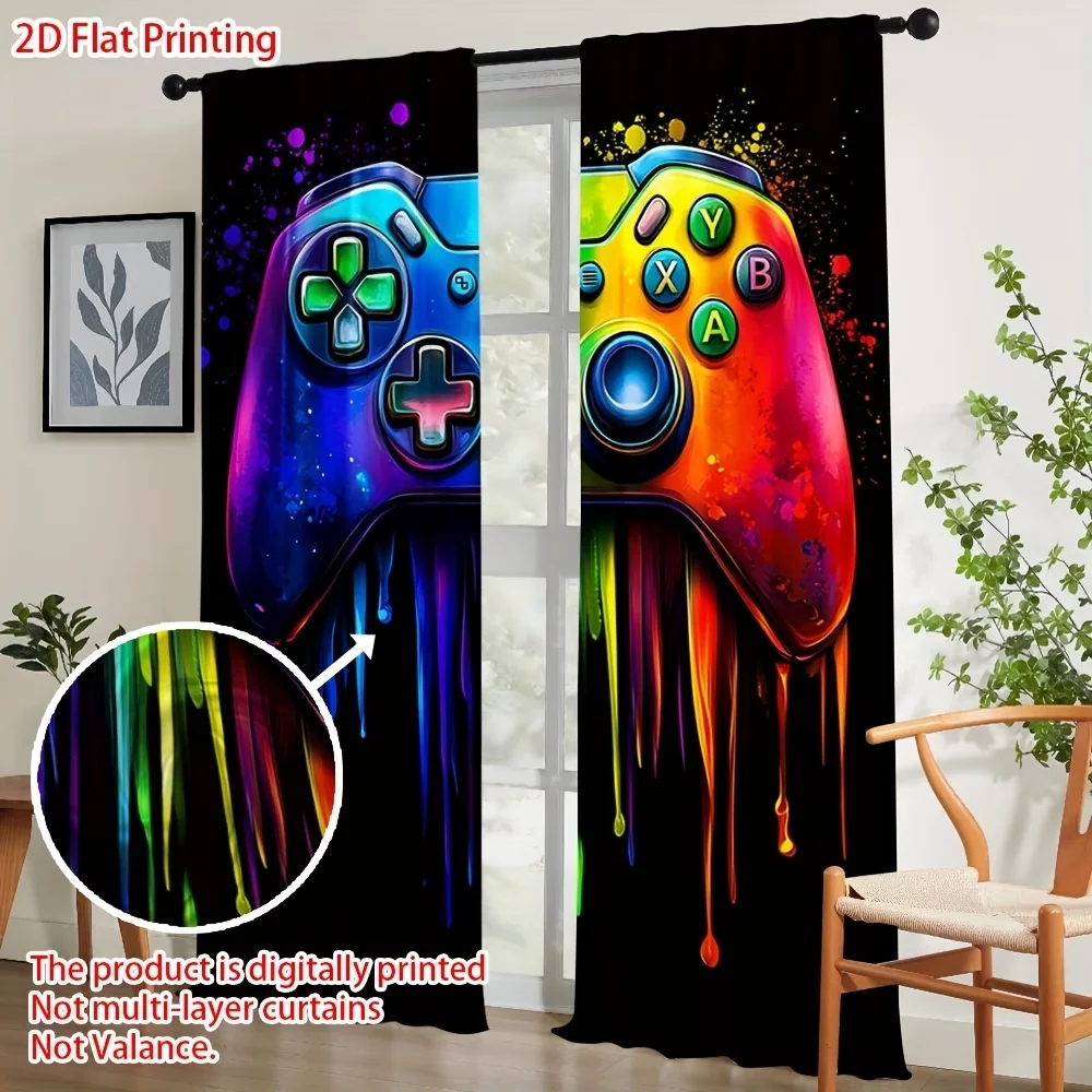 2PCS Digital Printed Curtains, - Home Decor Youtube Videos recension och pris