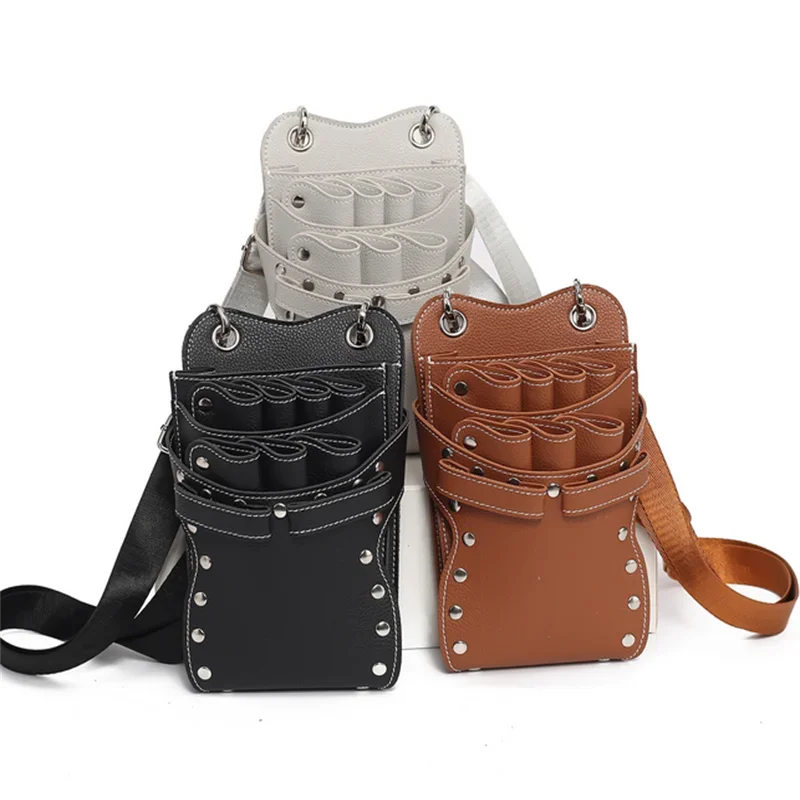 

7-Pocket Hair Scissors Bag for Salon Barbers Pet Scissor Clips Holster Pouch Holder Case Belt Professional Hairdressing Tool