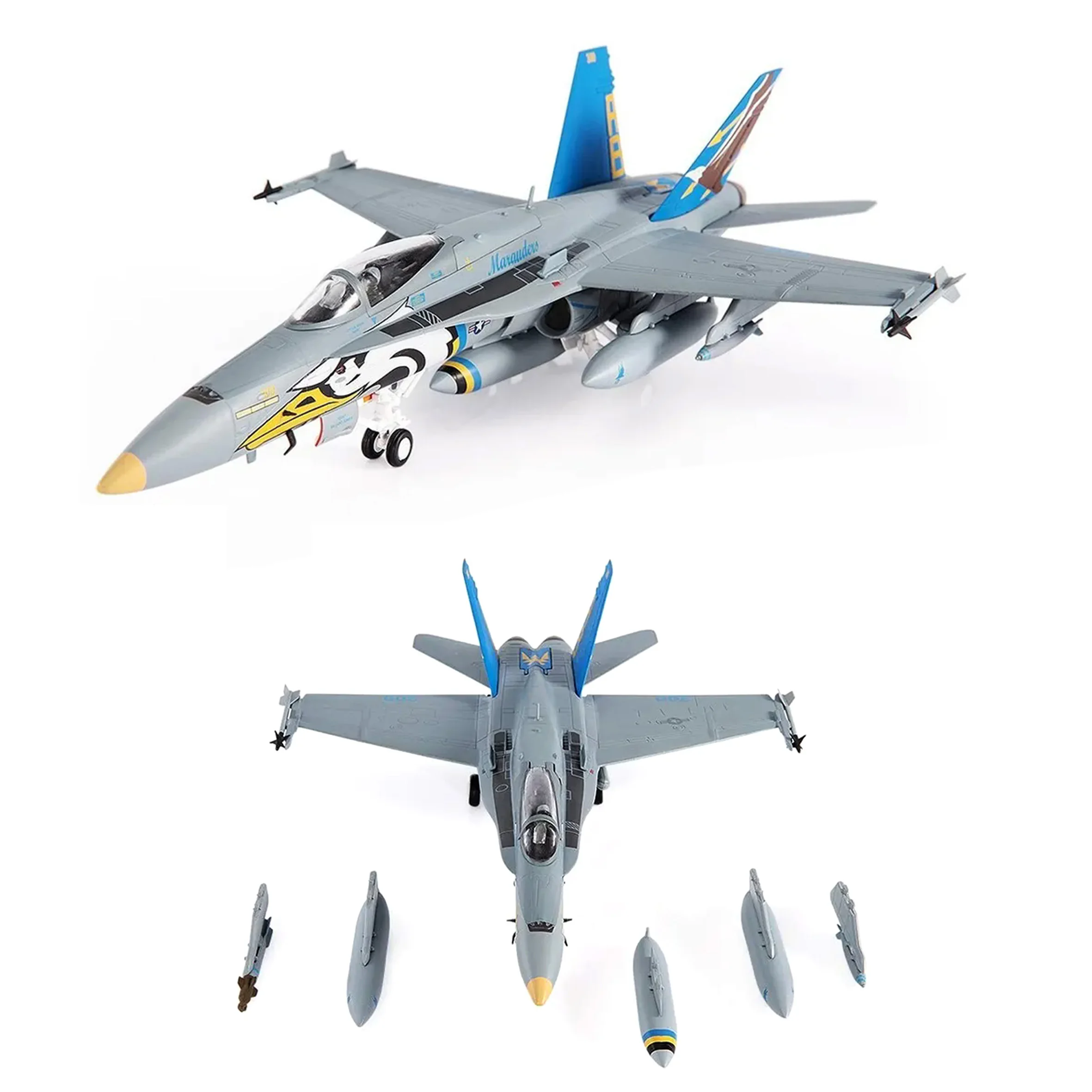 JCW-72-F18-014 1/72 US F/A-18C F18 fighter model VFA-82   AB300  USS Enterprise 2004 Alloy Collection Model