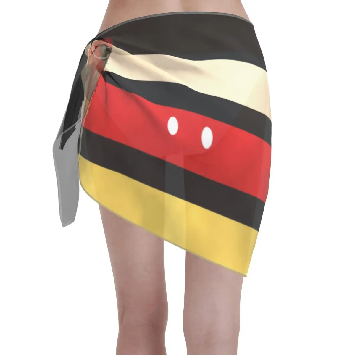 OH BOY mickey Mouse Cartoon Sarong Coverups for Women Bathing Suit Wrap Swimsuit Skirt Beach Bikini Cover up Swimwear Chiffon