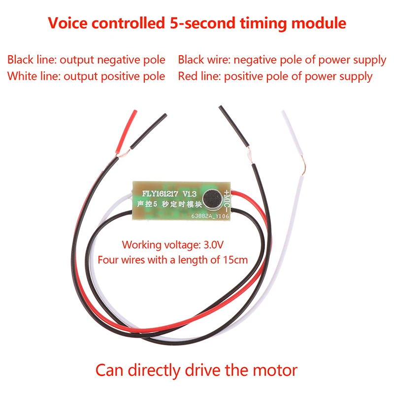 Voice Control Timing Module 5 Seconds Delay Sensor Sound Trigger Circuit Board 3V DIY Technology Production Experiment