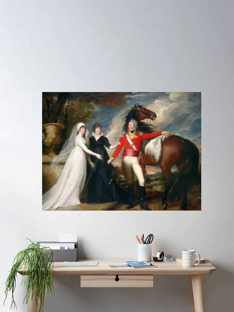 Colonel William Fitch and His Sisters Sarah and Ann Fitch Canvas POSTER ,Home Decor Wall art painting