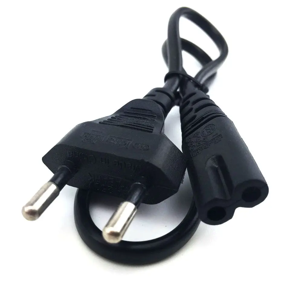 

AC 1Pc Laptop European Printers Cameras C7 To Euro 2 Pin Cord Figure 8 EU Power Charge Power Cables