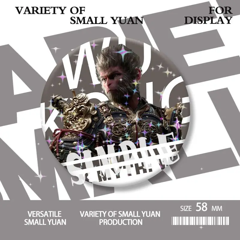 بروش أنيمي Wukong الأسطورة السوداء ، دبابيس كرتون ، ديكور ذاتي الصنع ، حقيبة ظهر ، إكسسوارات ملابس ، هدية عيد ميلاد الطالب