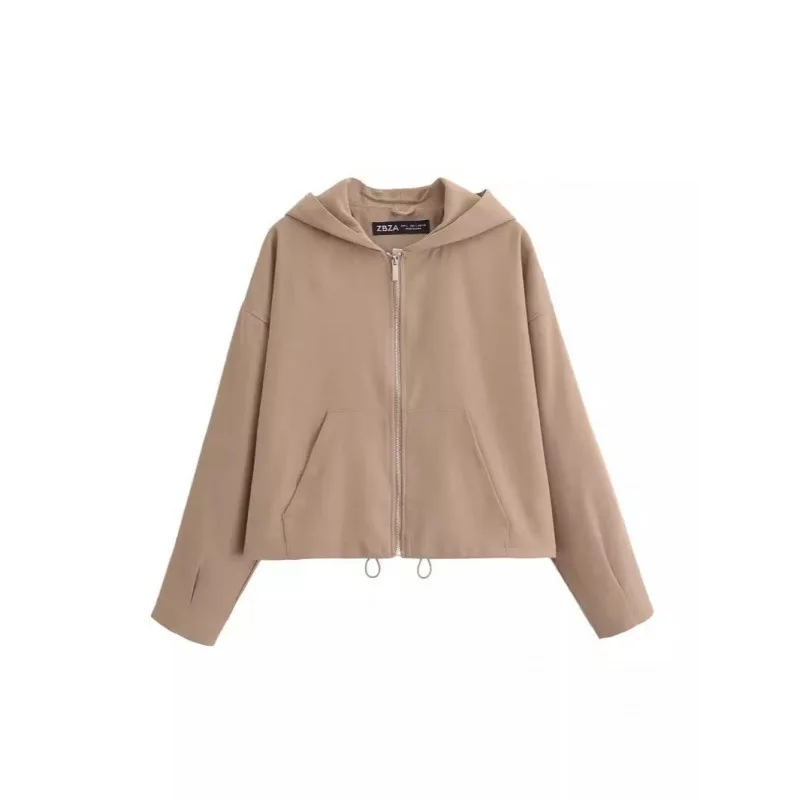 

New Women's Clothing2025Spring and Autumn New European and American Style Fashion Casual Hooded Flight Women's Pants Suit