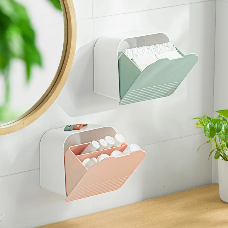 Home Furnishing Nachuan Wall Mounted Sanitary Napkins Storage Box Home Decor Flip Cover Dustproof Sealed Cosmetics Storage Box