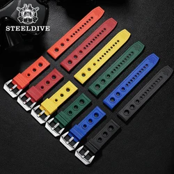 STEELDIVE SD2201 Men's Diving Watch Rubber Strap Orange/Black/Green /Blue/Red/Yellow 20MM/22MM Width Rubber Strap