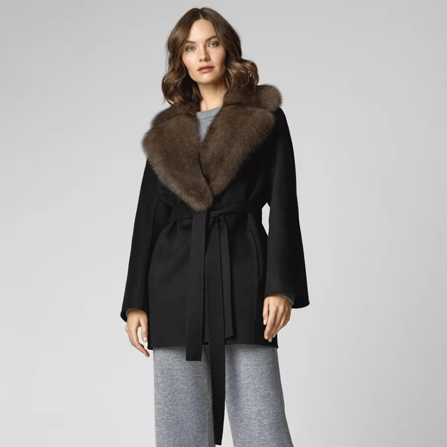 Natural Section Fox Fur Coat With Turndown Collar Men's Crop Fox Bomber Jacket With Zipper Fashion Short Genuine Fur Jacket