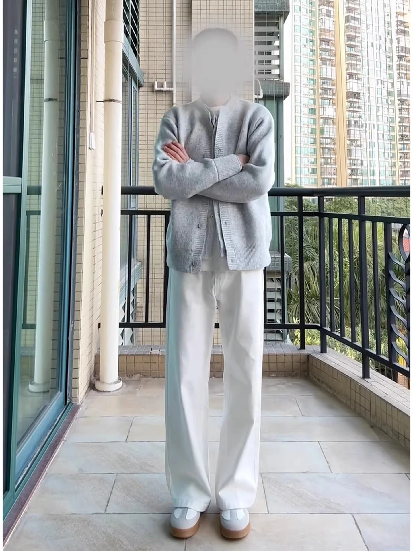 

Cleanfit White Knife Jeans Men's Slim Fit Narrow Version Retro American Sle Casual Straight Leg Jeans for Teens