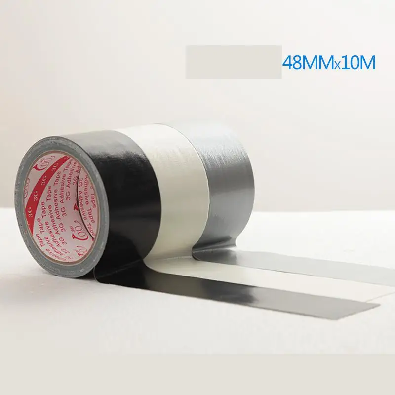 Studio Camera High Adhesive Photography Background Duct Tape 48mm Black White Grey Hercules No Adhesive Hand Tear Adhesive