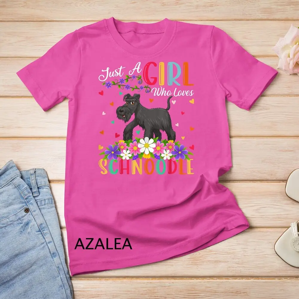 Camiseta unissex Schnoodle Dog Lover apenas uma garota que ama Schnoodle