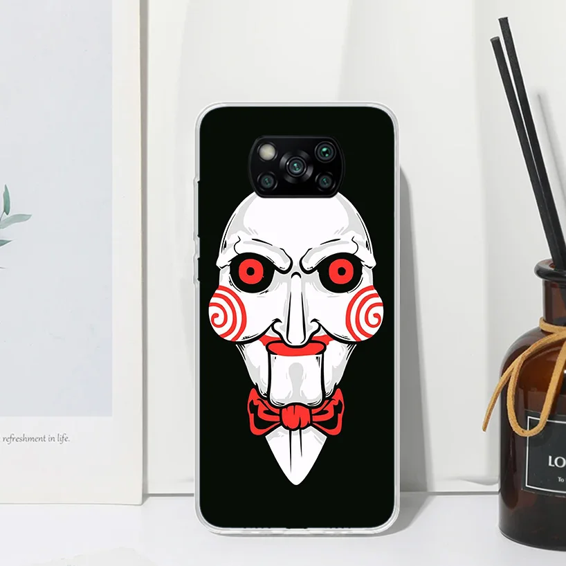 The Jigsaw Killer Horror Phone Case For Xiaomi Poco X6 X5 X4 X3 Nfc F6 F5 Pro F4 Gt F3 F2 F1 M5S M4 M3 Art Fundas Back Cover