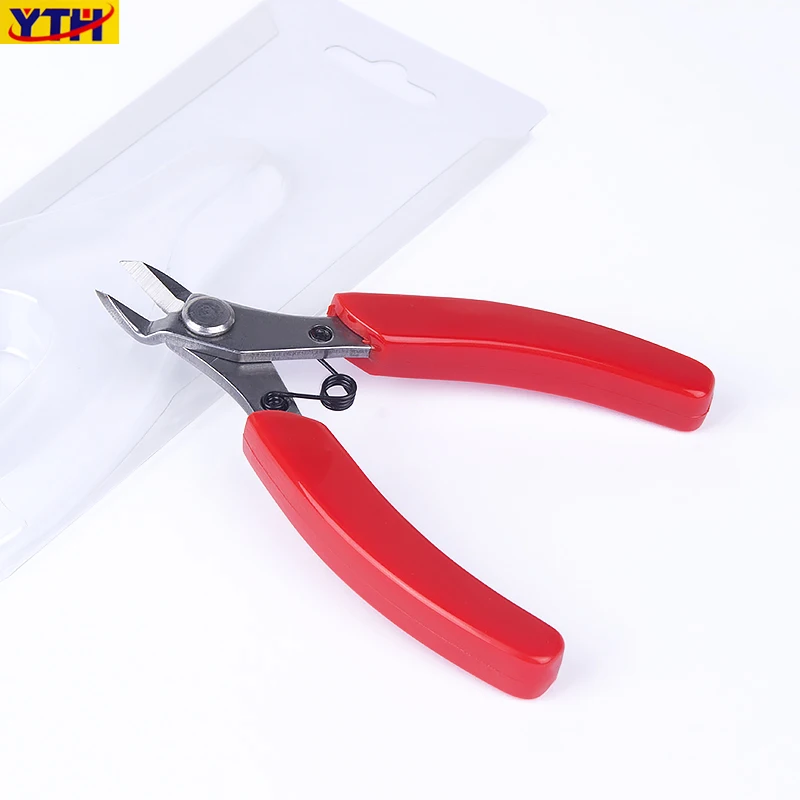 Japanese Style 106mm Wire Cutting Tools Red Mini Diagonal Pliers Multifunctional Electrician Cable Nippers For Jewelry Making