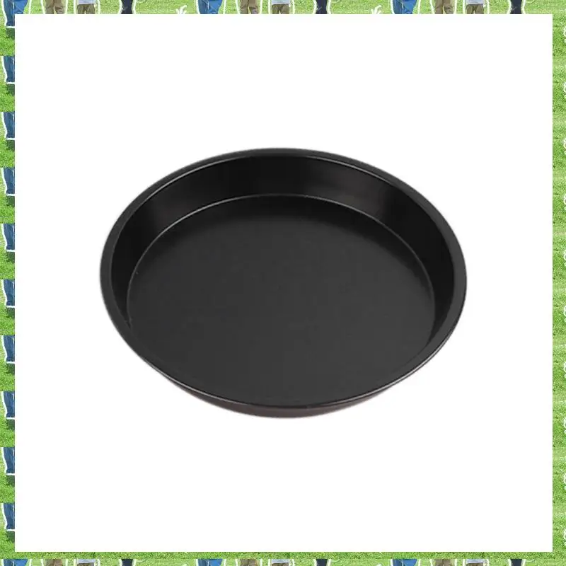 

FTS 1 PCS Round Pizza Mould Plate Pizza Pan Carbon Steel Deep Tray Non-Stick Mold Baking Mould Tray 6In Black