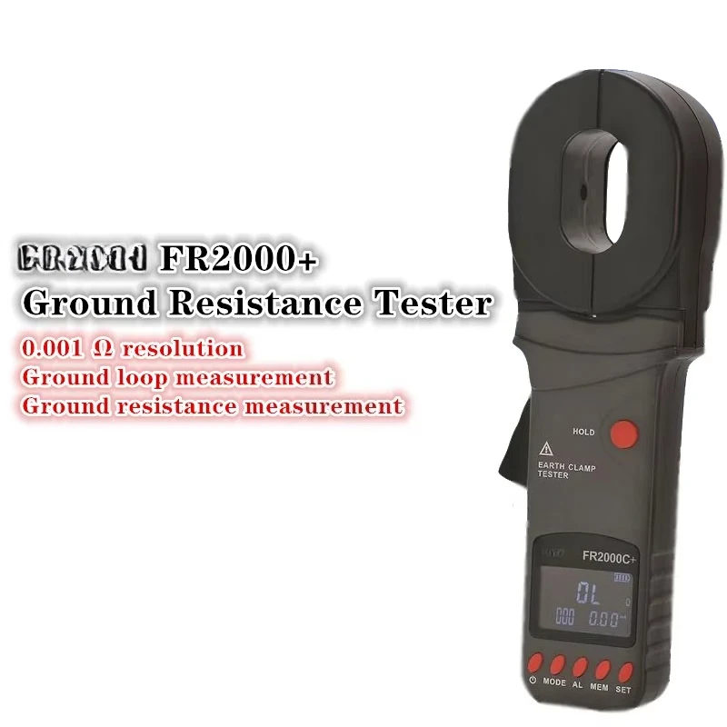 FR2000A+ FR2000+ Series Digital Clamp On Ground Earth Resistance Tester Lightning Protection Lightning Ground Tester  FR2000C+