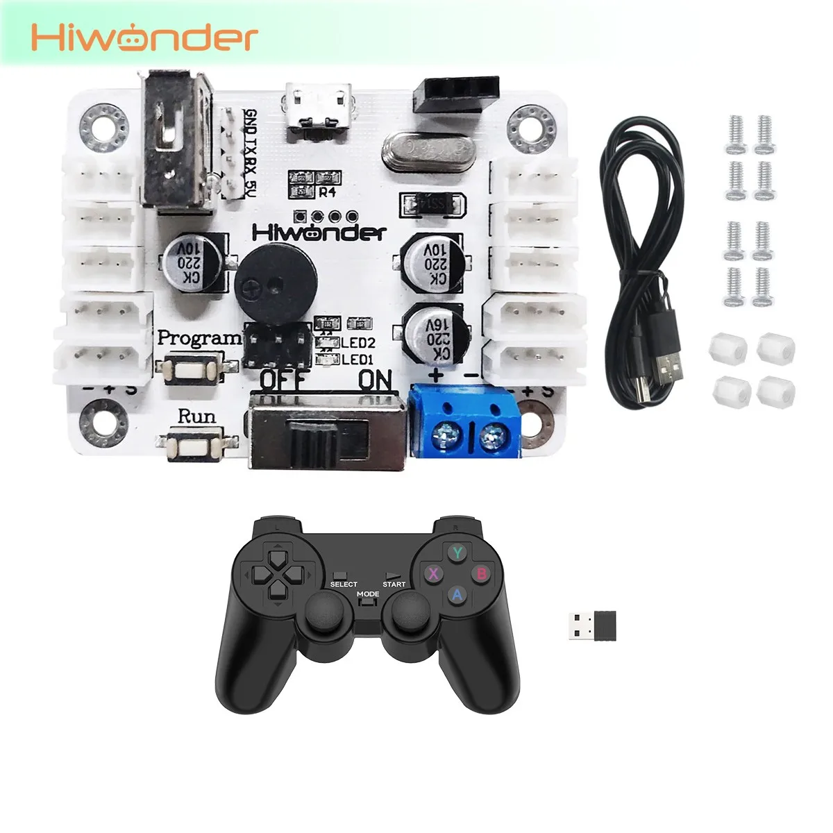 Hiwonder Universal Bus Servo Controller + Robot Gamepad for PS2 + USB Receiver for Robotic Arm/Robot