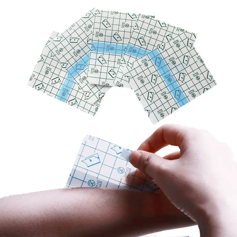 50pcs/set PU Film Patch Skin Tape Intravenous Injection Wound Protector Waterproof Transparent Band Aid First Aid Plasters