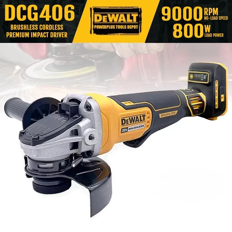 Dewalt DCG406 125MM Brushless Angle Grinder 9000RPM Cordless Cutting Machine Impact Polisher Machine 20V Rechargeable Power Tool