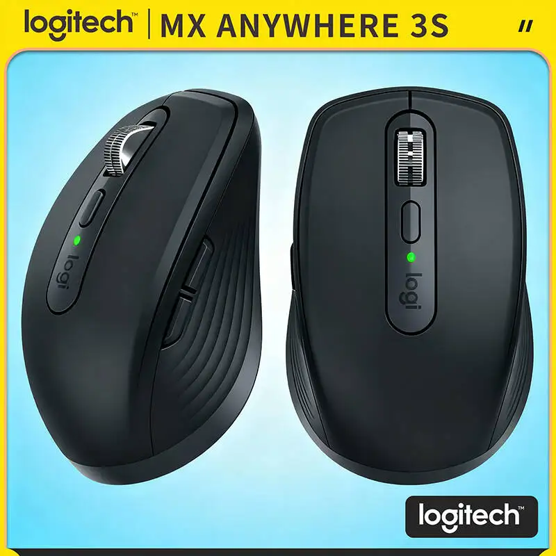 

Logitech MX Anywhere 3S Ergonomic Mouse - 8000 DPI, Hyper-Scroll, Silent Click, 3-Device Bluetooth for Campus Field Work