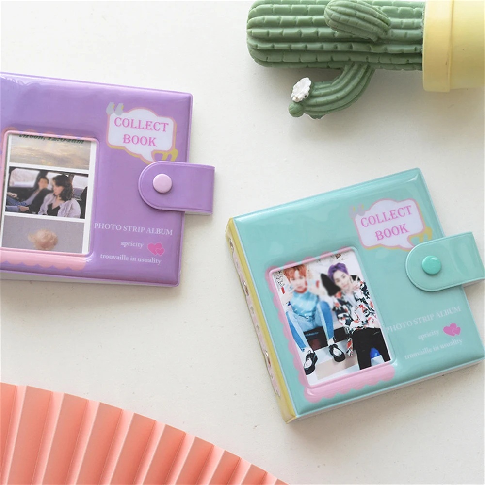 40 Pockets 3 inch Kawaii Photo Album Mini Binder Album Hollow Album Kpop Photocards Collect Book Cards Organizer