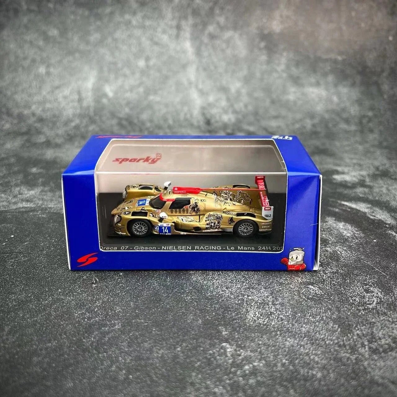 

Spark 1/64 Oreca 07 Gibson No 14 Nielsen Racing 24H Модель автомобиля Le Mans 2023 Y304